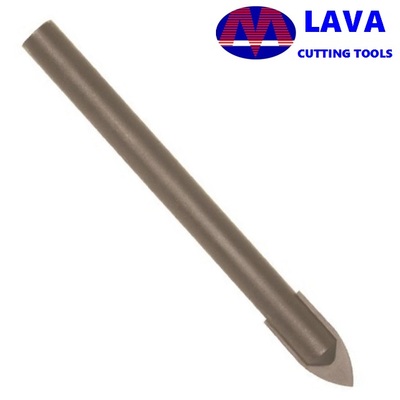 Glass and tile drills with carbdie cutting edge and straight shank